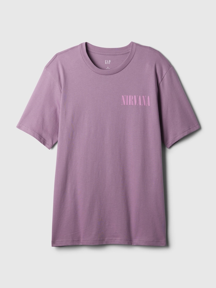 Gap Purple Nirvana Cotton Graphic Short Sleeve T-Shirt - Image 4 of 4