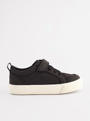 Black Wide Fit (G) Touch Fastening Elastic Lace Shoes - Image 2 of 6