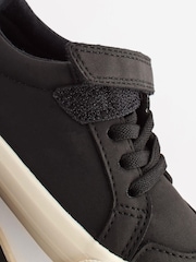 Black Wide Fit (G) Touch Fastening Elastic Lace Shoes - Image 6 of 6