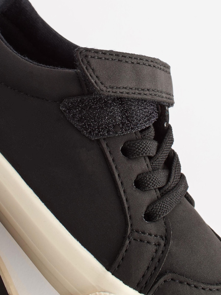 Black Wide Fit (G) Touch Fastening Elastic Lace Shoes - Image 6 of 6
