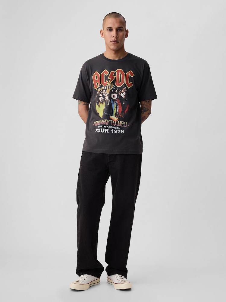 Gap Grey ACDC Cotton Graphic Short Sleeve T-Shirt - Image 1 of 4