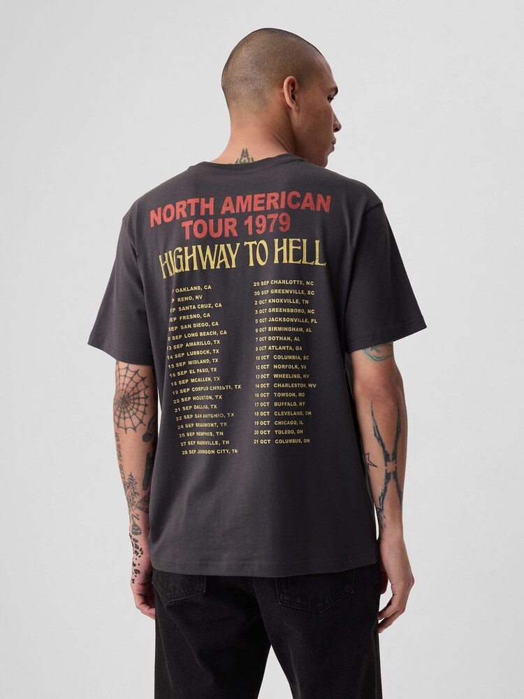 Gap Grey ACDC Cotton Graphic Short Sleeve T-Shirt - Image 2 of 4