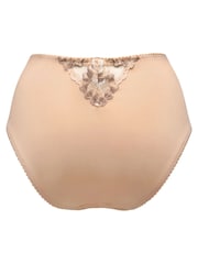 Pour Moi Brown High Waist Sofia Embroidered Lace Bikini Briefs - Image 4 of 5