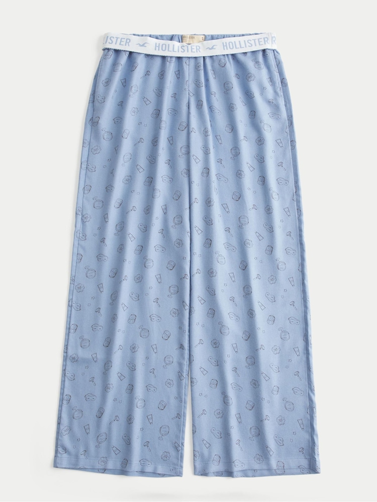 Hollister Blue Low Rise Flannel Pyjama Bottoms - Image 5 of 5