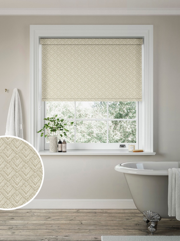 Natural Drawn Geo Made to Measure Roller Blind - Image 1 of 6