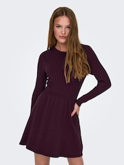 ONLY Cable Detail Fit And Flare Knit Dress - Bilde 1 av 6