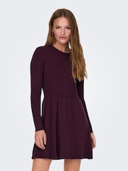 ONLY Cable Detail Fit And Flare Knit Dress - Bilde 2 av 6