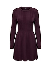 ONLY Cable Detail Fit And Flare Knit Dress - Bilde 4 av 6