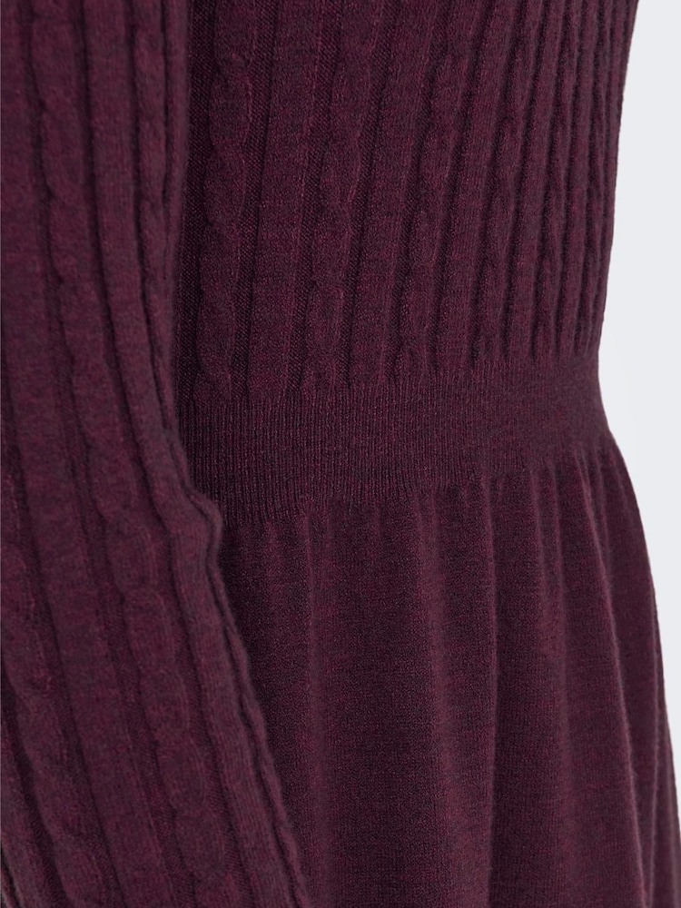 ONLY Cable Detail Fit And Flare Knit Dress - Bilde 6 av 6