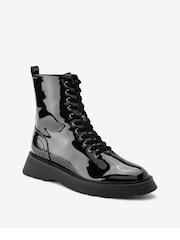 Black Patent Regular/Wide Fit Forever Comfort® Lace-Up Boots - Image 4 of 7