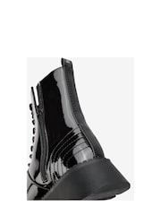 Black Patent Regular/Wide Fit Forever Comfort® Lace-Up Boots - Image 6 of 7