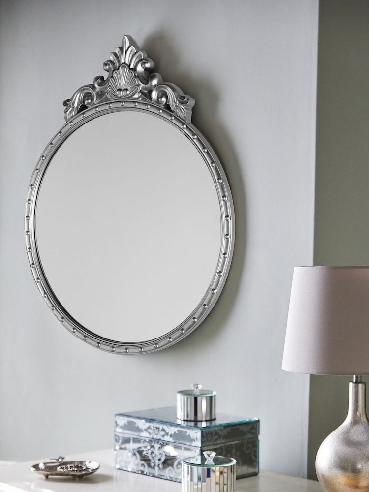 Laura Ashley Silver Overton Ornate Mirror - Image 1 of 2