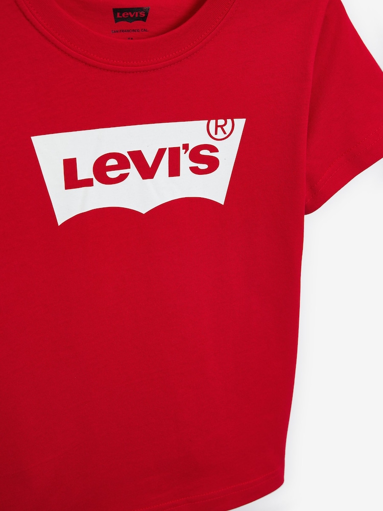 Levi's® Red Batwing Short Sleeve 100% Cotton T-Shirt - Image 3 of 3