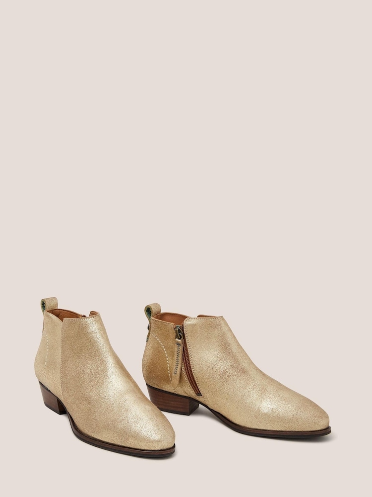 White Stuff Gold Willow Leather Ankle Boots - Image 2 of 4