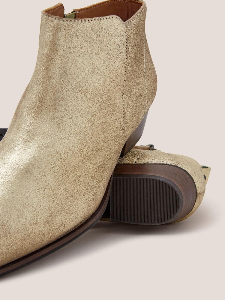 White Stuff Gold Willow Leather Ankle Boots - Image 4 of 4