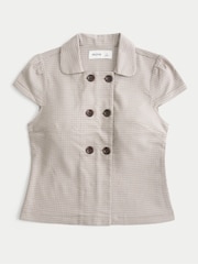 Hollister Brown Short Sleeve Peacoat Shirt - Image 2 of 2