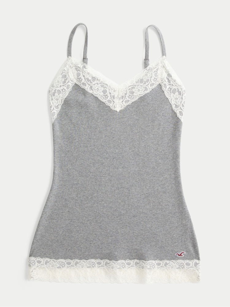 Մոխրագույն - Hollister Bare Lace Layering Cami Top - Պատկեր 2 2-ից