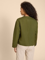 White Stuff Green Adele 100% Linen Jacket - Image 2 of 7
