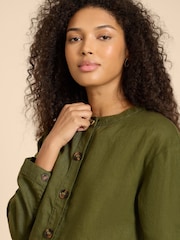 White Stuff Green Adele 100% Linen Jacket - Image 4 of 7