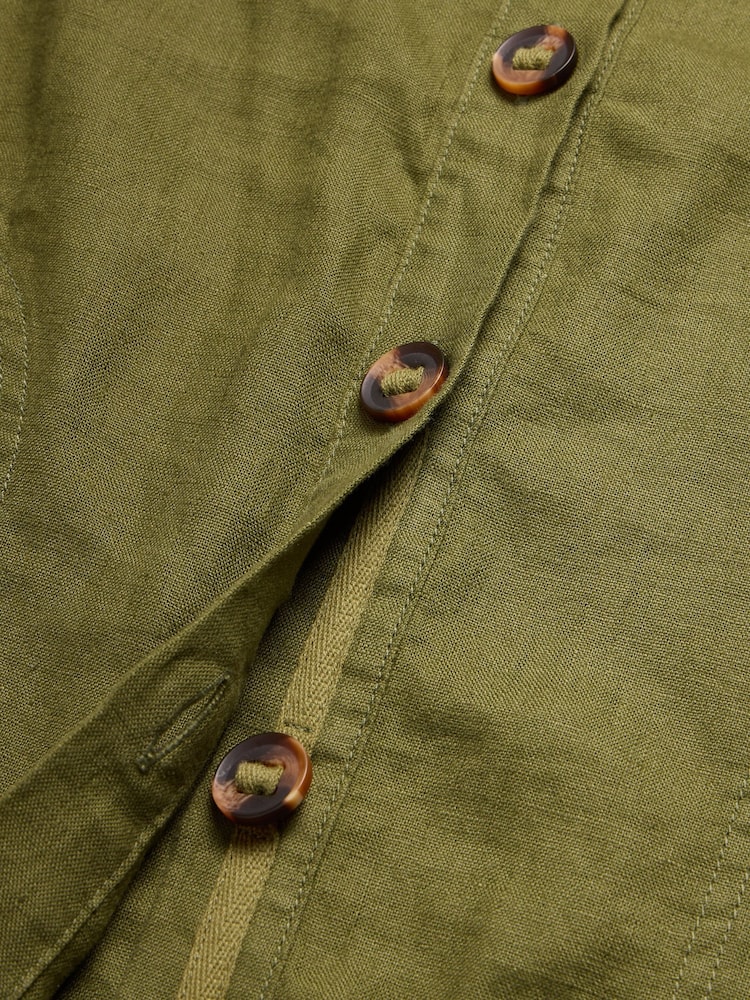 White Stuff Green Adele 100% Linen Jacket - Image 7 of 7