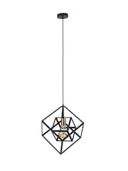 Pacific Matt Black Alessio Metal Cube Ceiling Light Pendant - Image 5 of 5