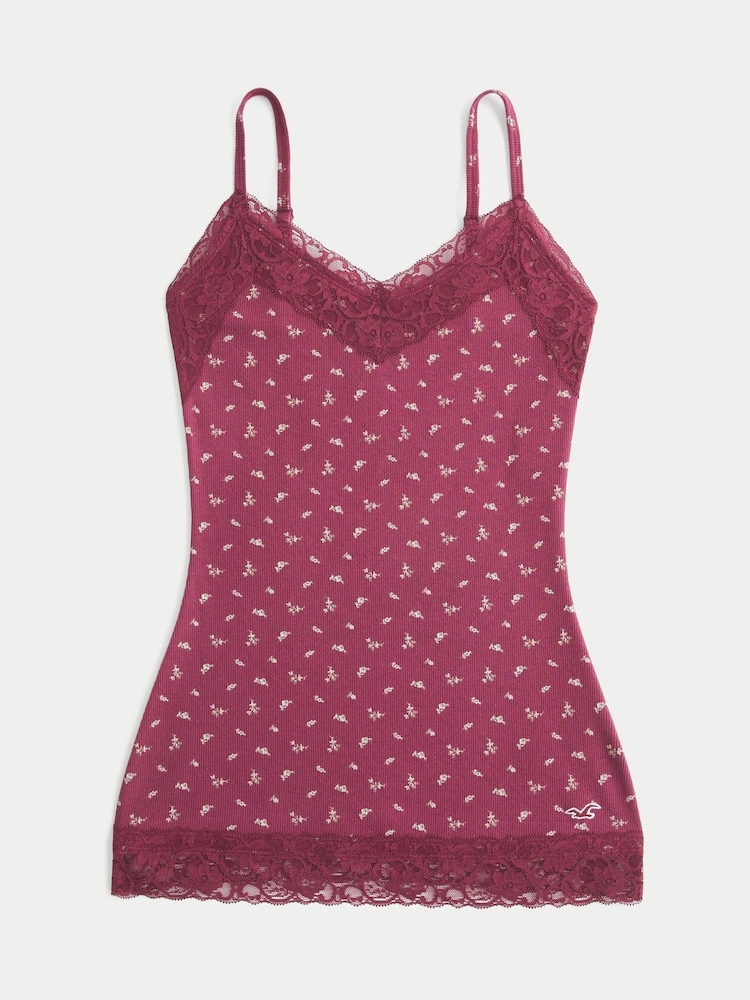 Կարմիր - Hollister Bare Lace Layering Cami Top - Պատկեր 2 2-ից