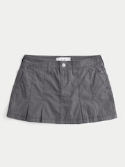 Hollister Low Rise Twill Pleated Mini Skirt - Bilde 3 av 3