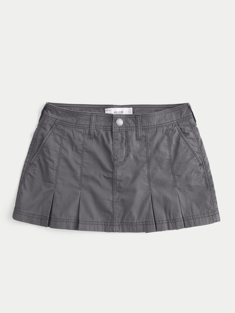 Hollister Low Rise Twill Pleated Mini Skirt - Bilde 3 av 3