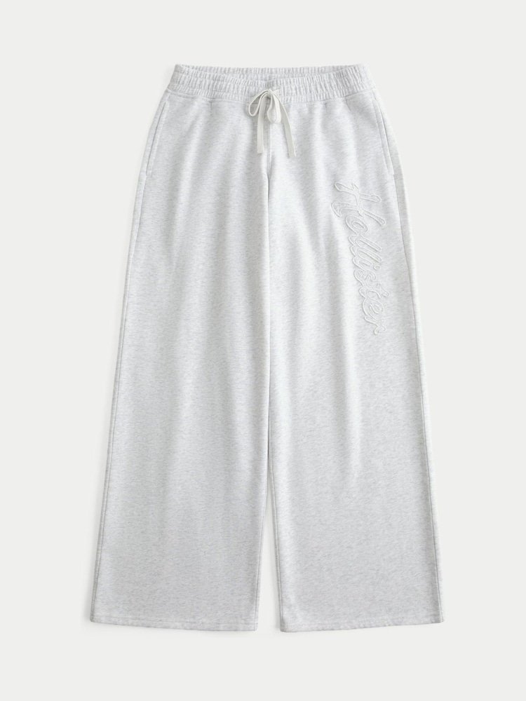 Hollister Grey Low Rise Baggy Logo Joggers - Image 1 of 1