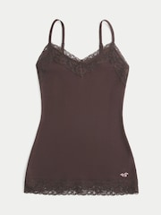 Շագանակագույն - Hollister Bare Lace Layering Cami Top - Պատկեր 1 1-ից