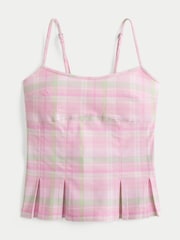 Hollister Pink Pleated Strappy Top - Image 4 of 4
