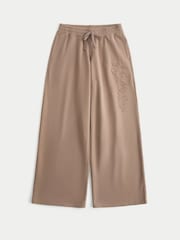 Hollister Brown Low Rise Baggy Logo Joggers - Image 1 of 1