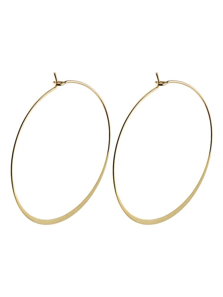 PILGRIM Gold PILGRIM Gold Plated Tilly Large Hoop Earrings - Image 2 of 4