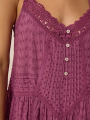 Monsoon Purple Nixie Broderie Frill Maxi Dress - Image 4 of 4