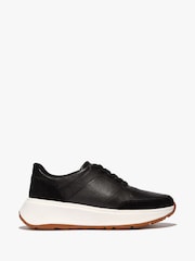 FitFlop F-Mode Leather Suede Flatform Trainers - Image 1 of 4