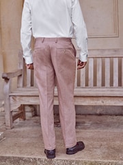 Pink Regular Fit Nova Fides Italian Wool Blend Suit: Trousers - Image 2 of 8