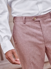 Pink Regular Fit Nova Fides Italian Wool Blend Suit: Trousers - Image 3 of 8