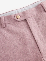 Pink Regular Fit Nova Fides Italian Wool Blend Suit: Trousers - Image 6 of 8
