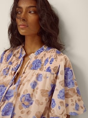 Monsoon Cream Lori Floral Bubble Hem Blouse - Image 3 of 3