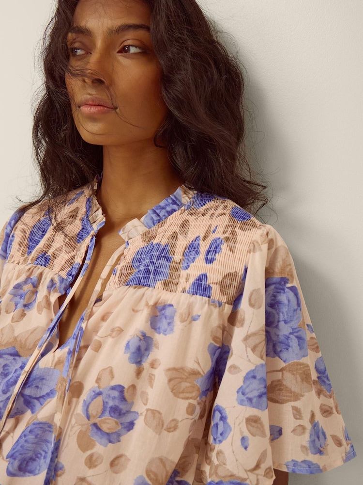 Monsoon Cream Lori Floral Bubble Hem Blouse - Image 3 of 3 Monsoon Cream Lori Floral Bubble Hem Blouse - Image 3 of 3