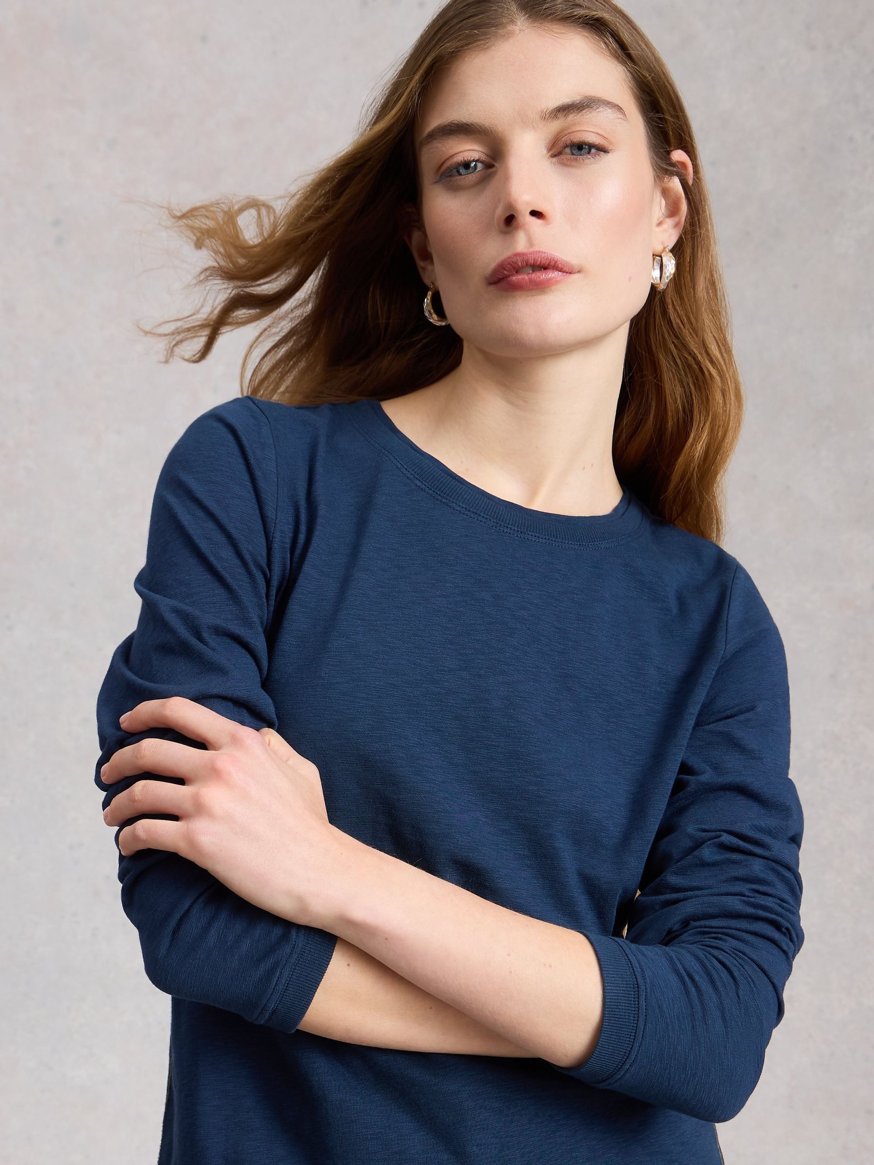 Buy White Stuff Blue Clara Long Sleeve Stripe T-Shirt from Next