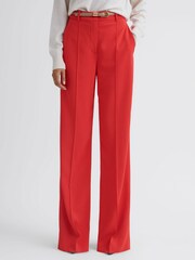 Reiss Coral Cara Wide Leg Mid Rise Trousers - Image 1 of 5