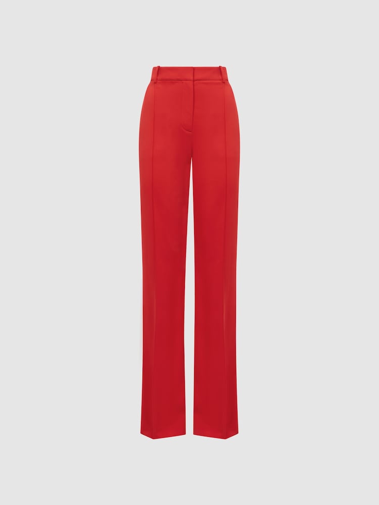 Reiss Coral Cara Wide Leg Mid Rise Trousers - Image 2 of 5