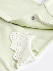 Peach Pink Baby Collared 100% Cotton Sleepsuit (0mths-2yrs) - Image 9 of 11