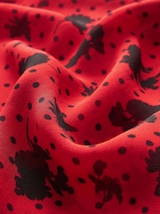 Preen Rot/Schwarz mit Blumen-Punktmuster - Langärmelige Bluse mit Rüschen - Bild 2 von 6