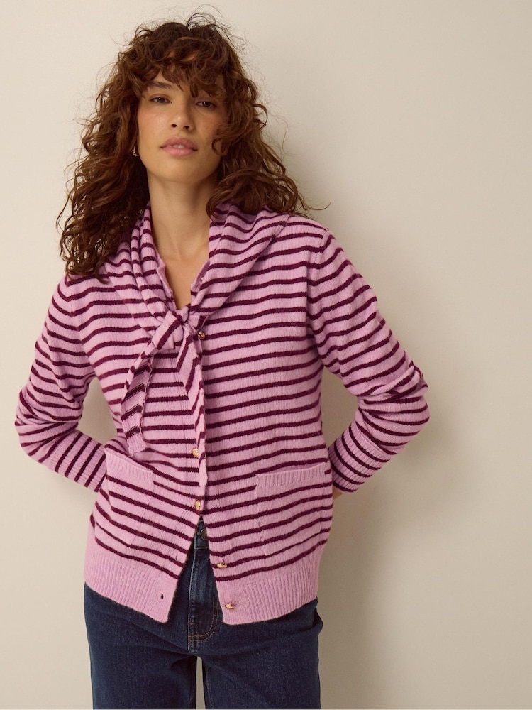 Monsoon Shola Stripe Cardigan & Scarf Set - 3суретінің 1 суреті