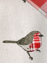 Fusion Red Robin Brushed Animal Pattern 100% Cotton Christmas Duvet Cover and Pillowcase Set - Image 3 of 4