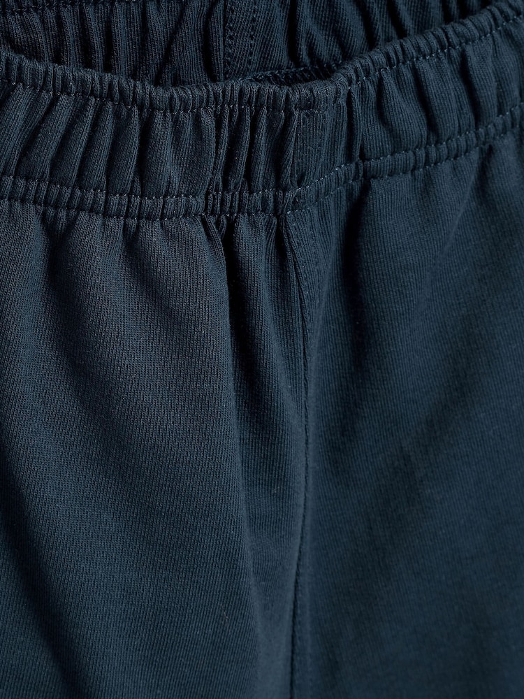 Navy Blue 100% Cotton Jersey School Shorts (3-16yrs) - Image 8 of 8