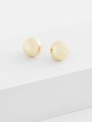 Gold Tone Orb Stud Earrings - Image 3 of 3