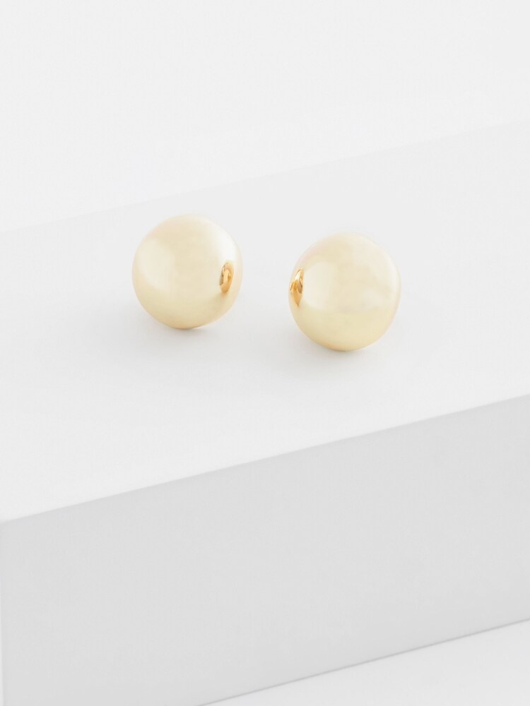 Gold Tone Orb Stud Earrings - Image 3 of 3